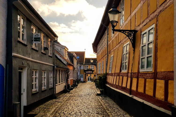 A lovely little street in Aalborg, Denmark