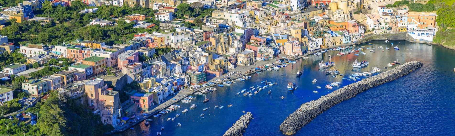 View of Procida from above.
