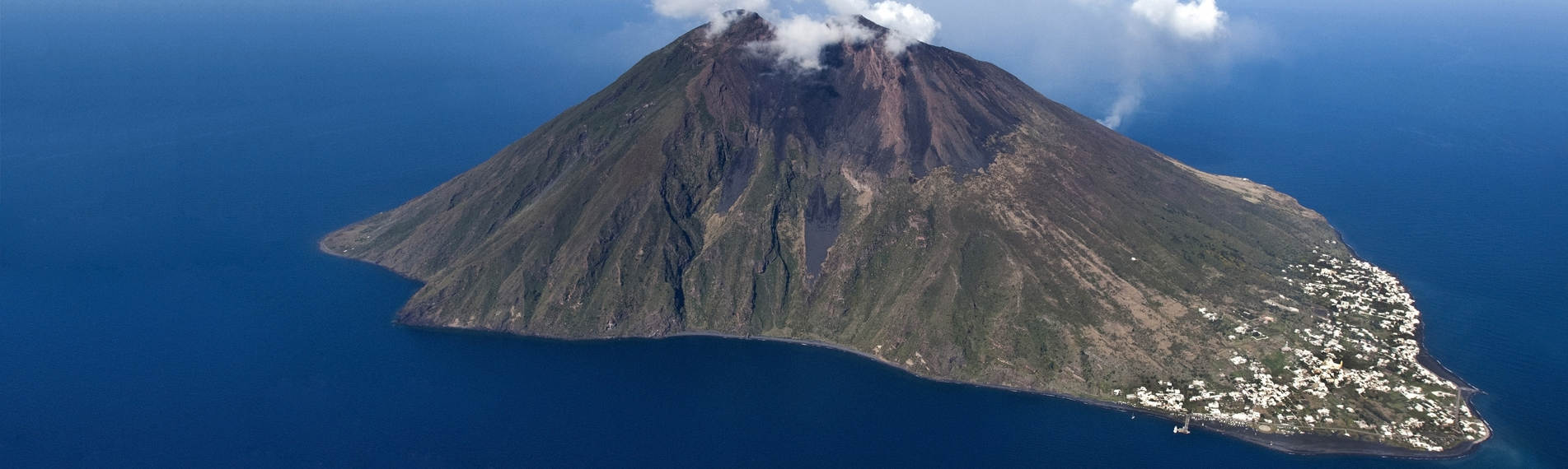 View of Stromboli from above.
