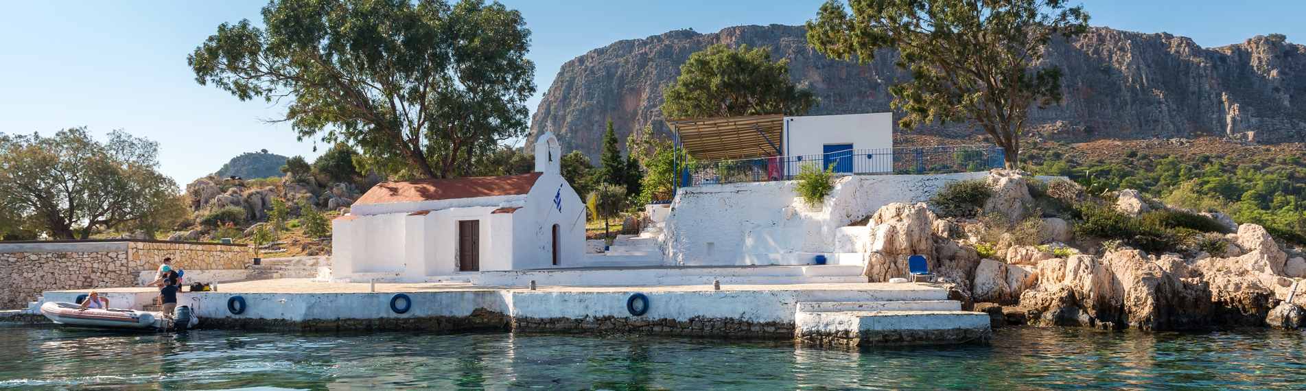 Church by the sea on Kastellorizo, in the Dodecanese.