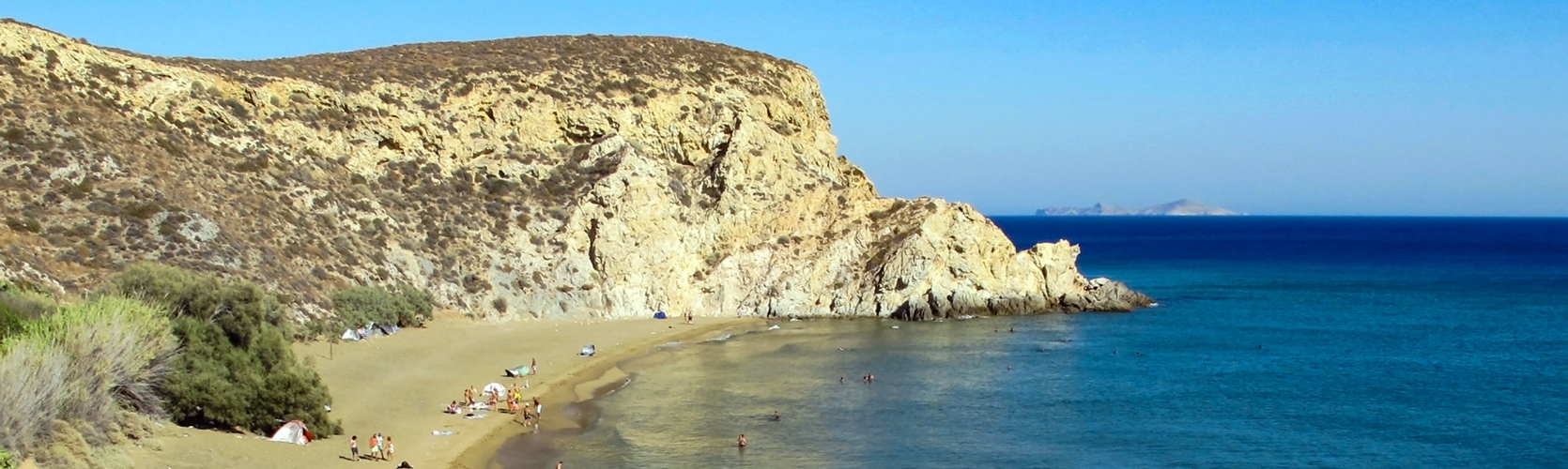 Anafi beach in the Cyclades