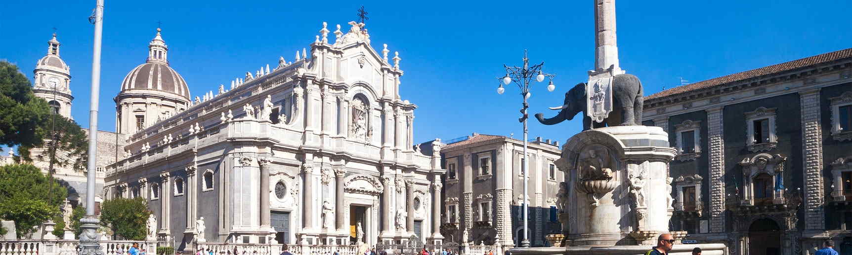 View of the duomo in Catania, Sicily.