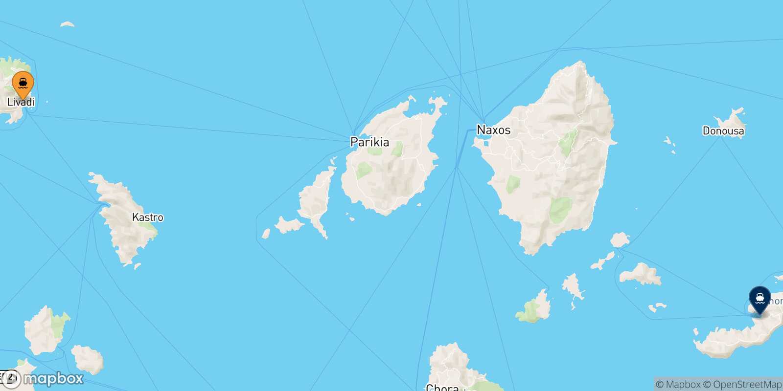 Serifos Katapola (Amorgos) route map