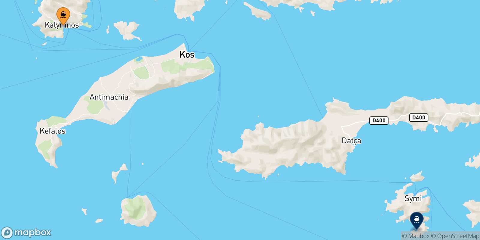 Kalymnos Panormitis (Symi) route map