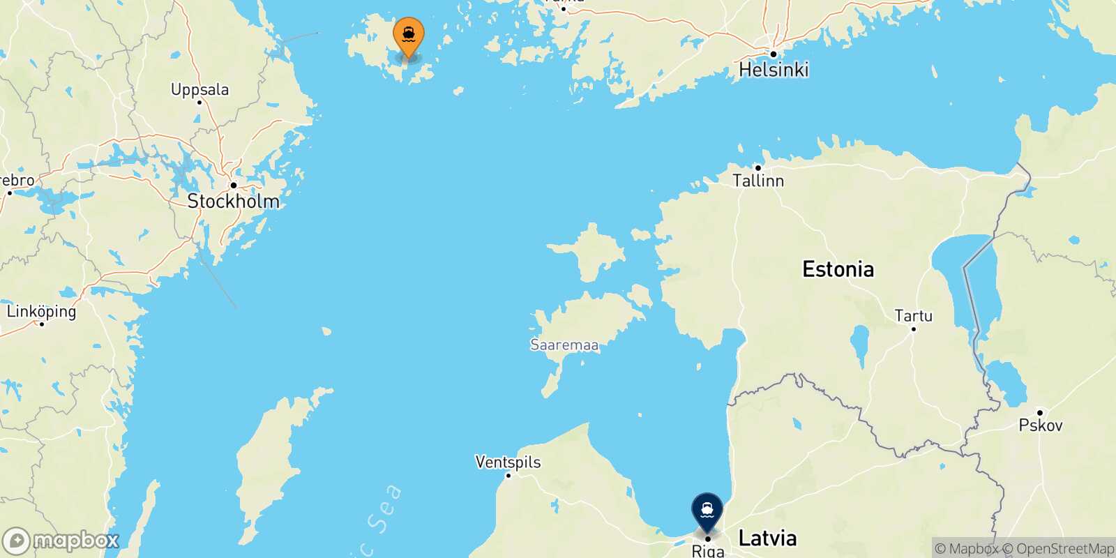 Långnäs Riga route map
