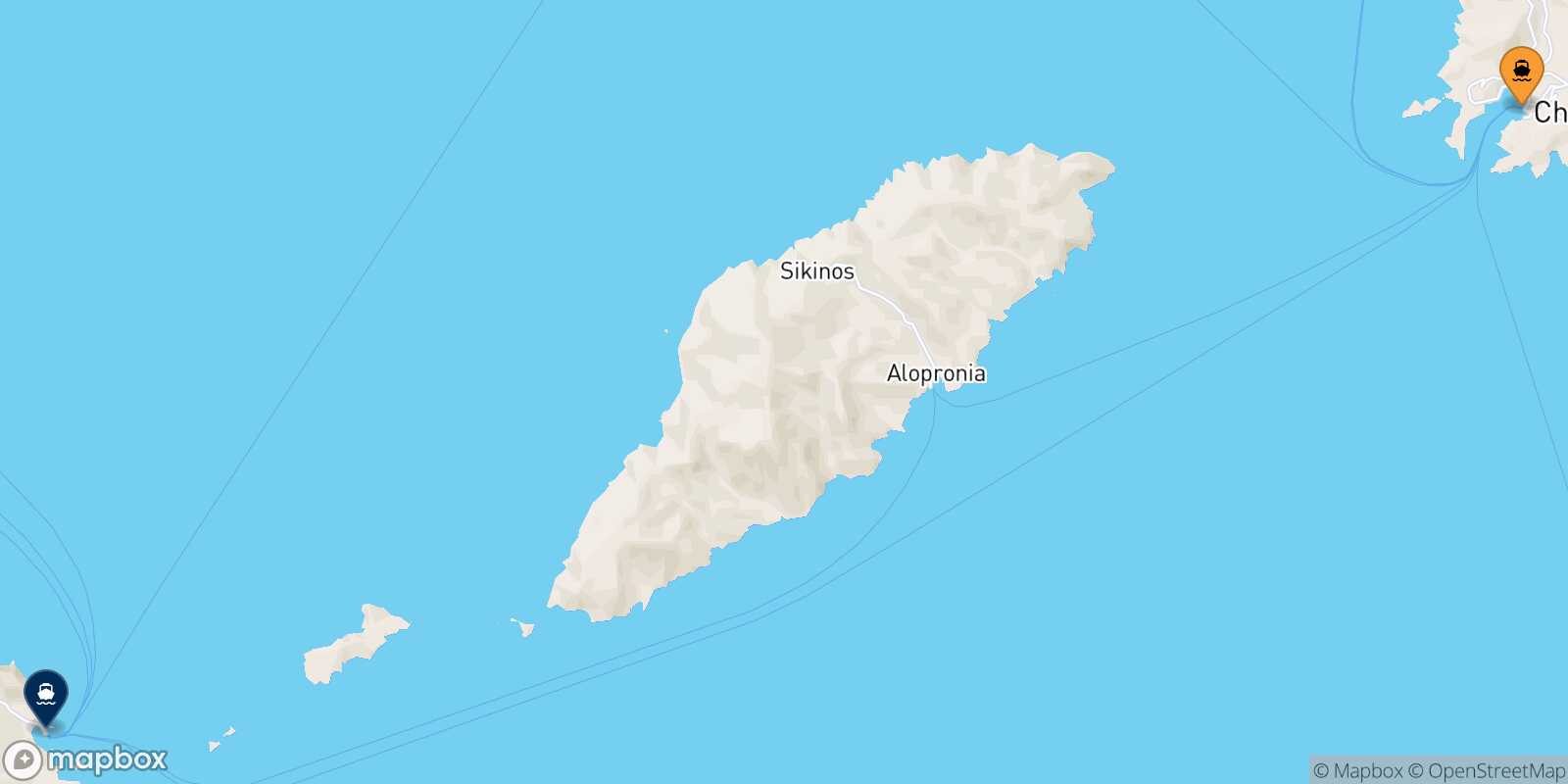 Ios Folegandros route map