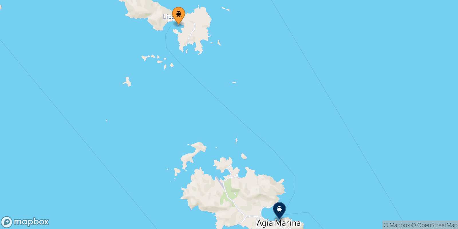Lipsi Agia Marina (Leros) route map