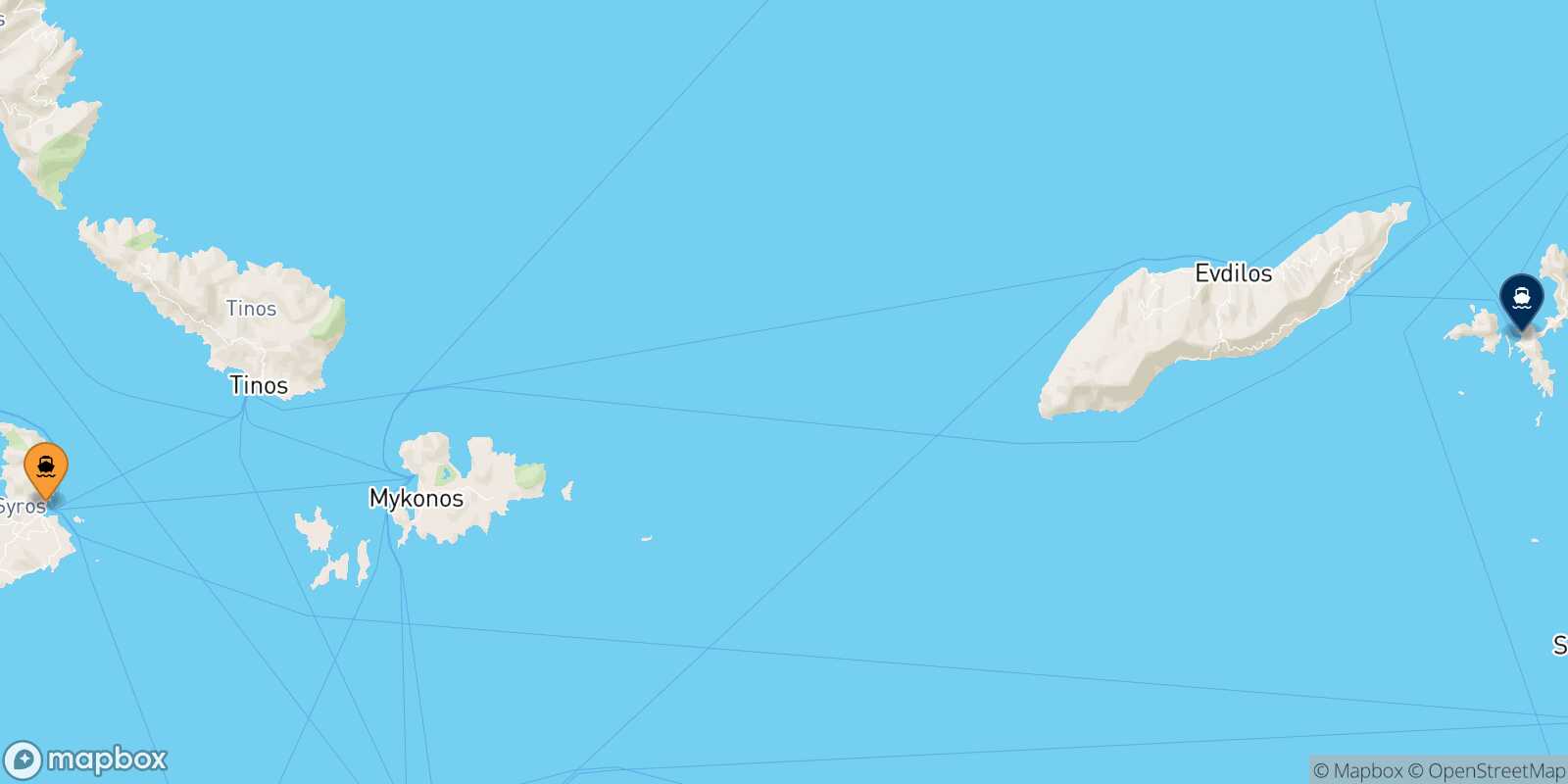 Syros Fourni route map