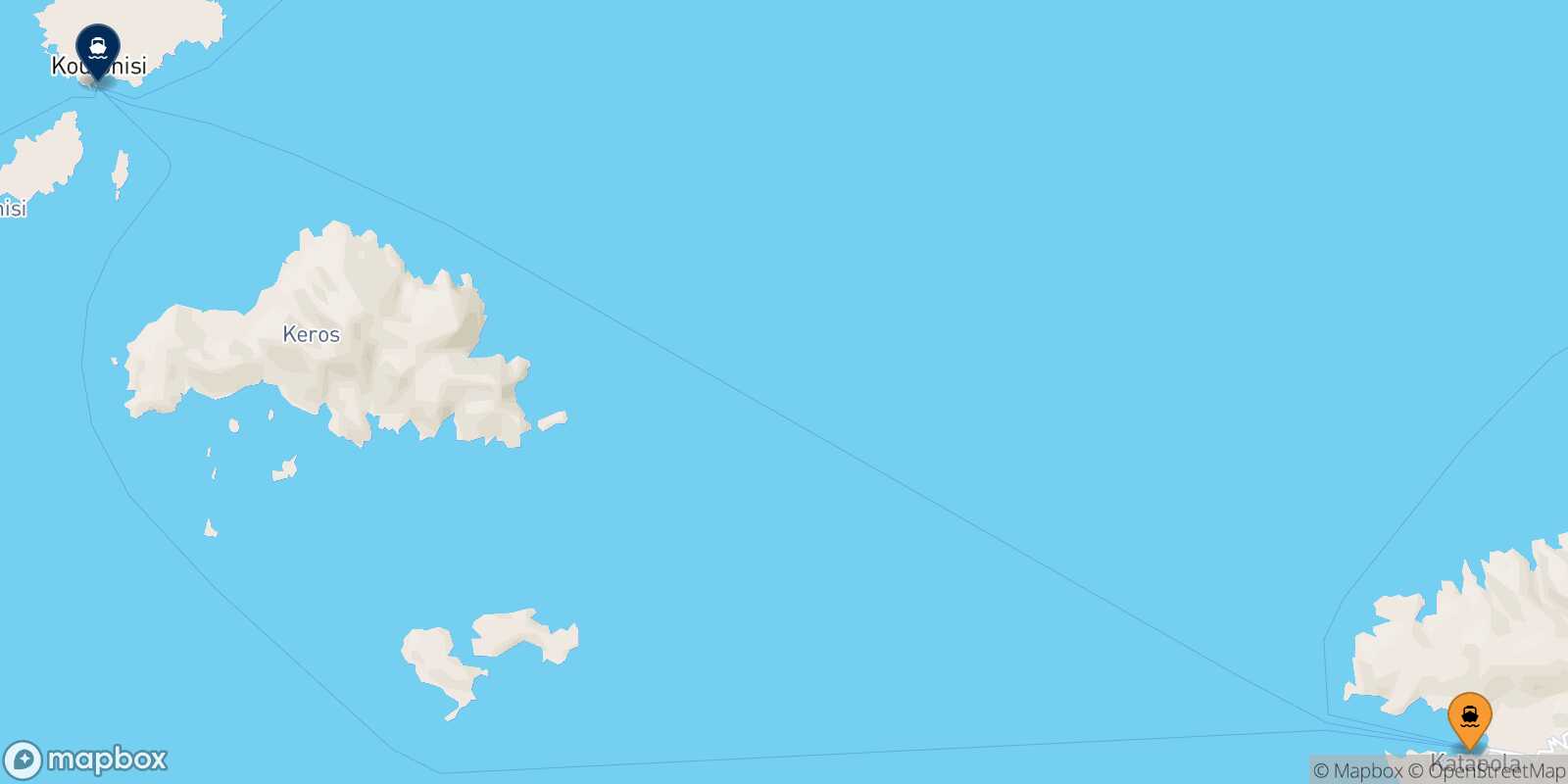 Katapola (Amorgos) Koufonissi route map