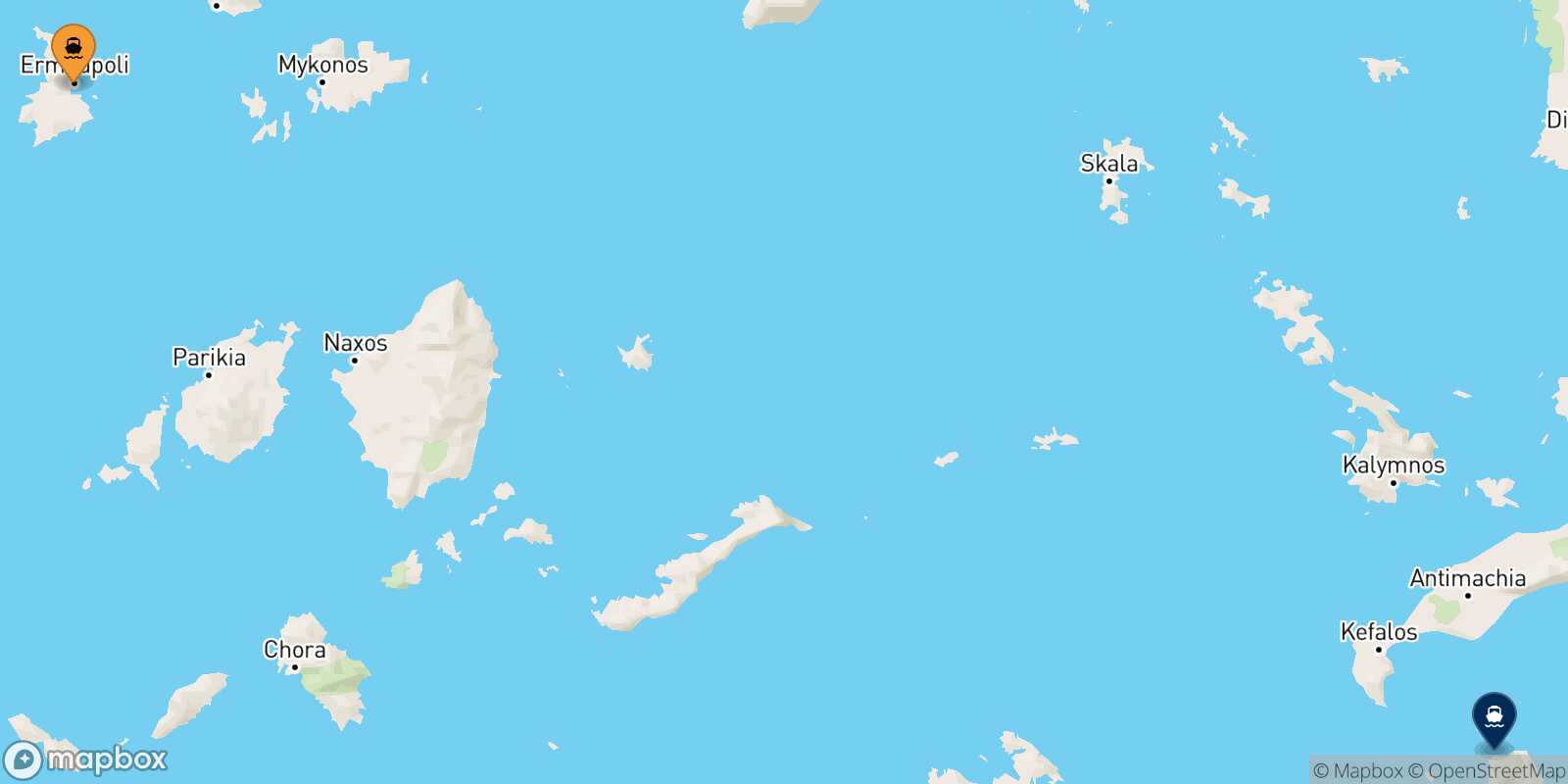 Syros Nisyros route map