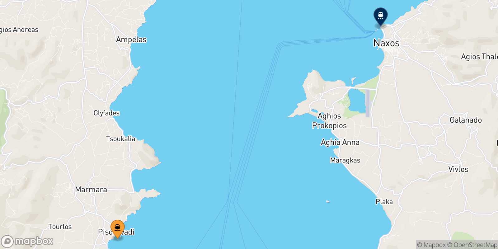 Piso Livadi (Paros) Naxos route map