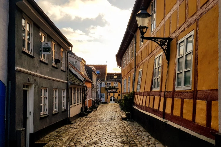 A lovely little street in Aalborg, Denmark