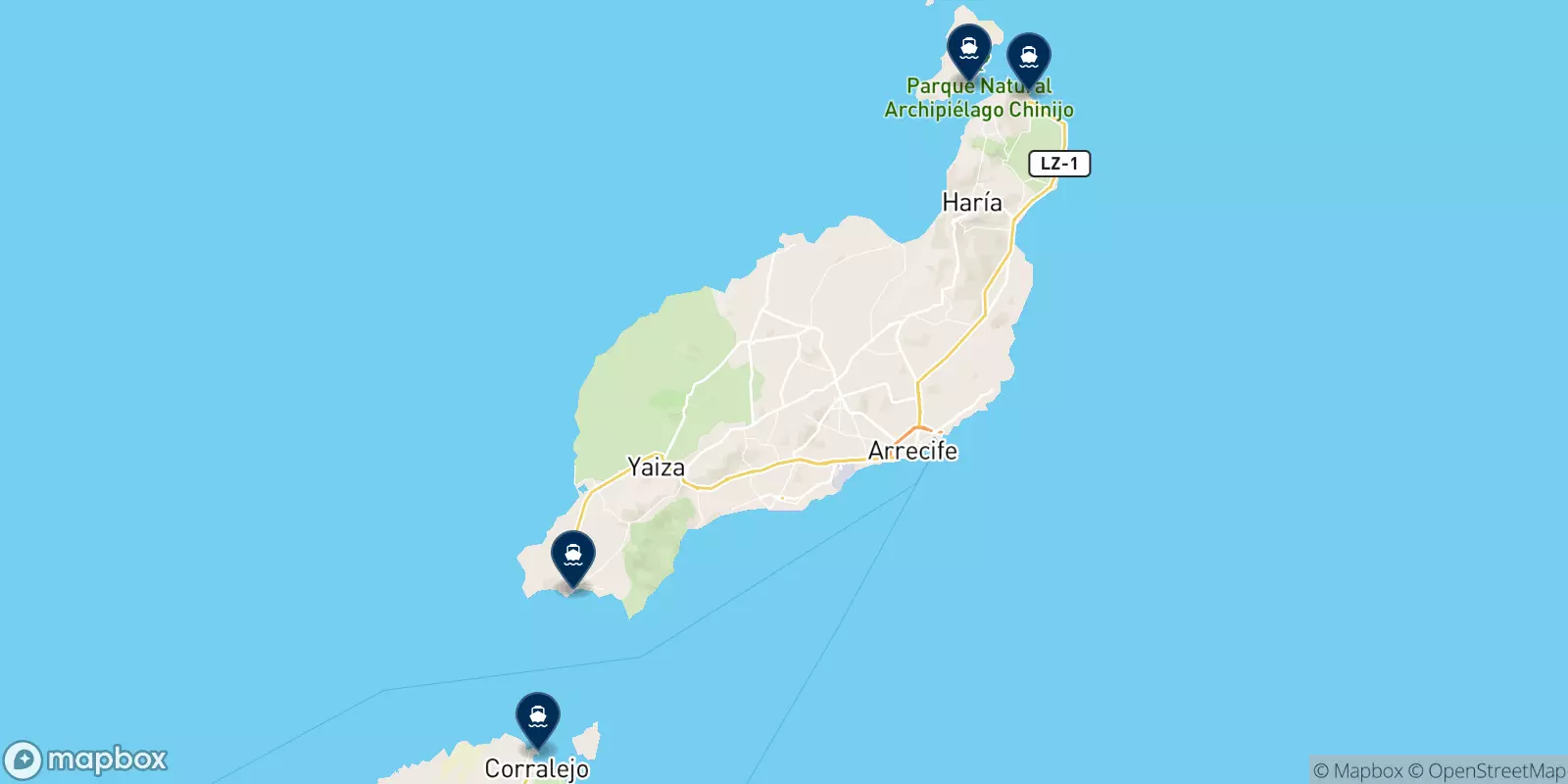 Lineas Maritimas Romero destinations map