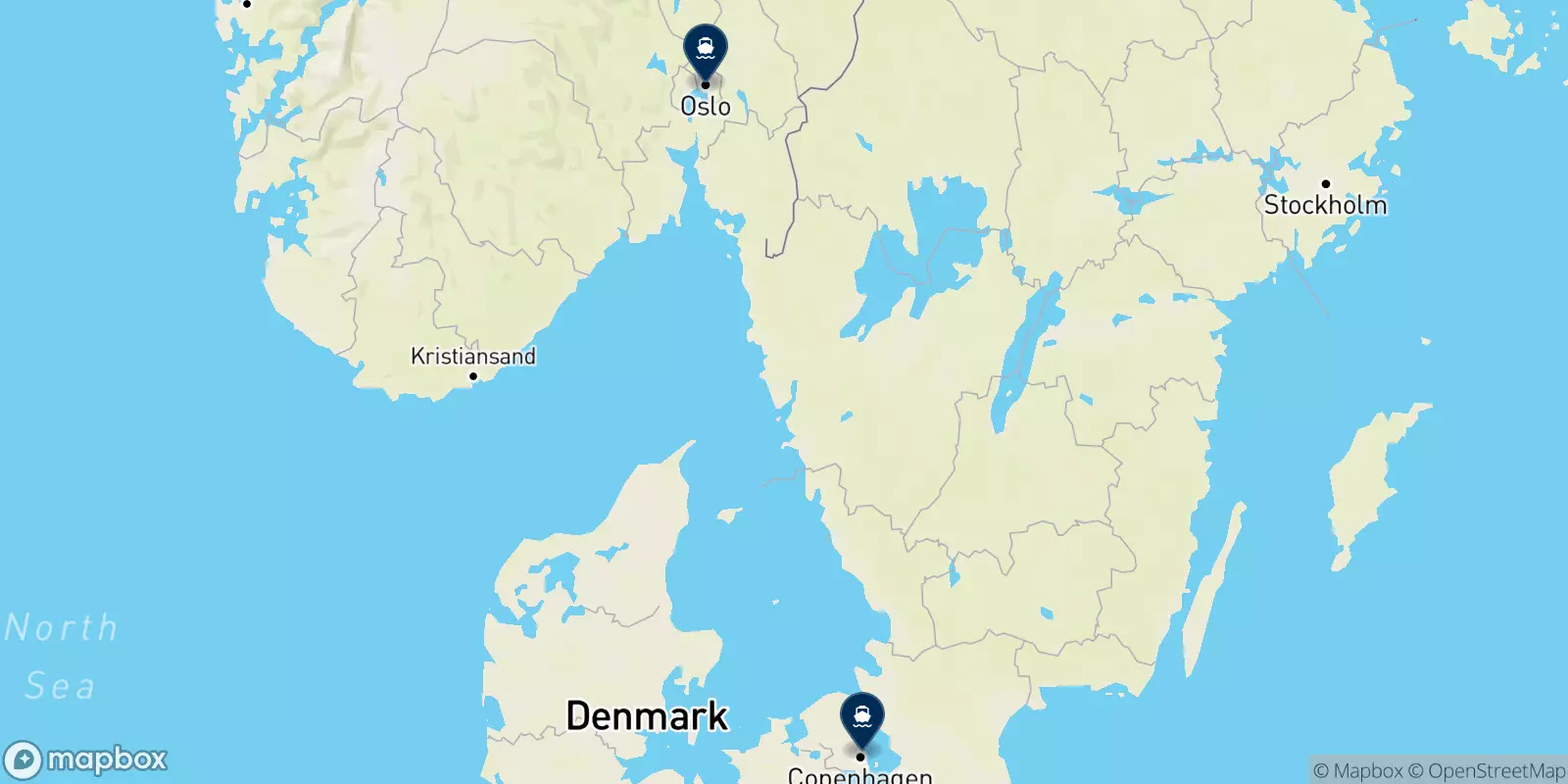 Go Nordic Cruiseline destinations map