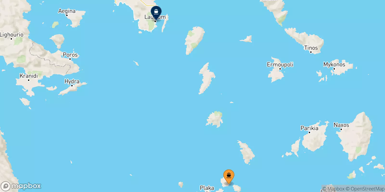 Ferries from Kimolos to Lavrio