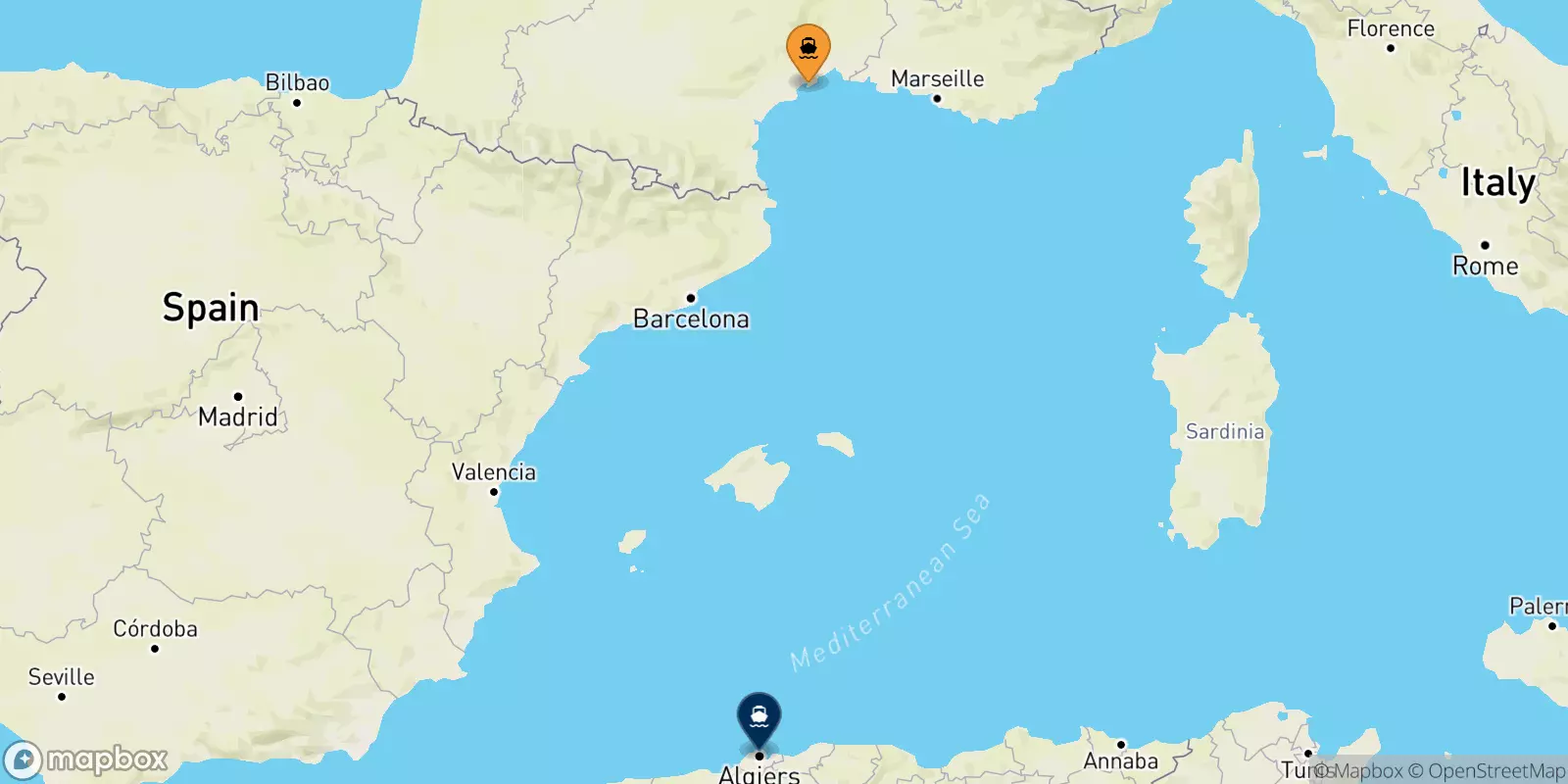 Ferries from France to Algiers