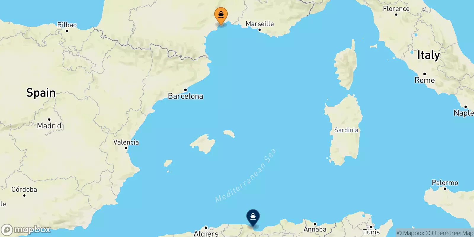 Ferries from France to Bejaia