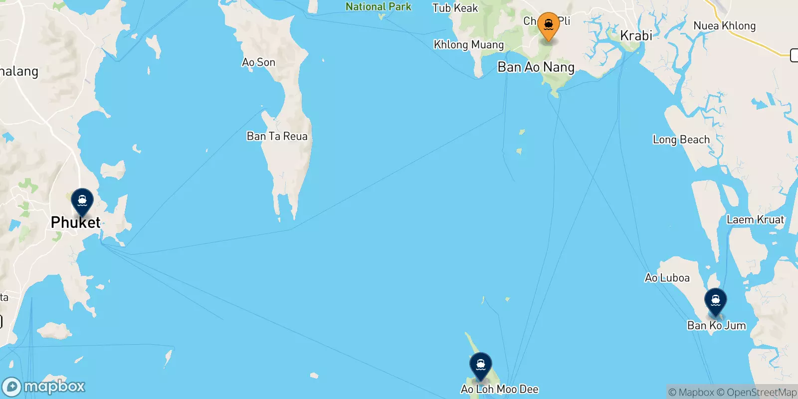 Ferries from Ao Nang (Nopparat Thara Pier)