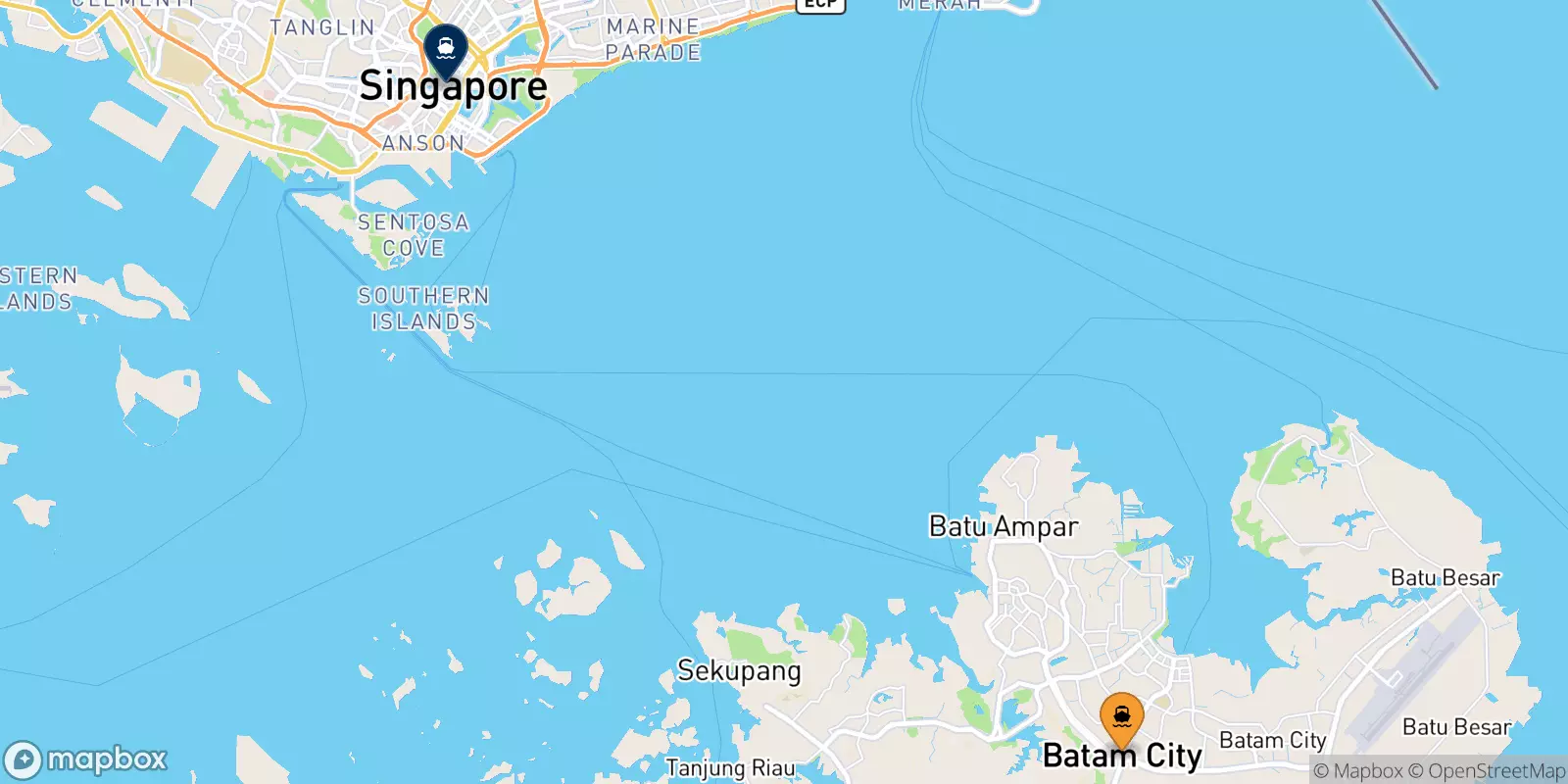 Ferries from Batam Centre to Harbourfront Centre
