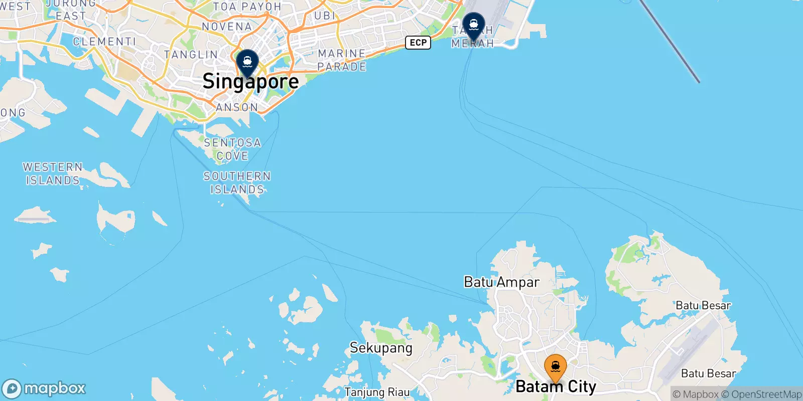 Ferries from Batam Centre to Singapore