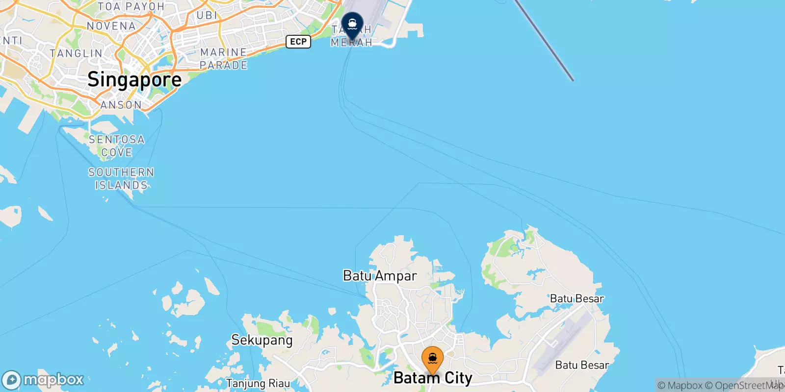 Ferries from Batam Centre to Tanah Merah