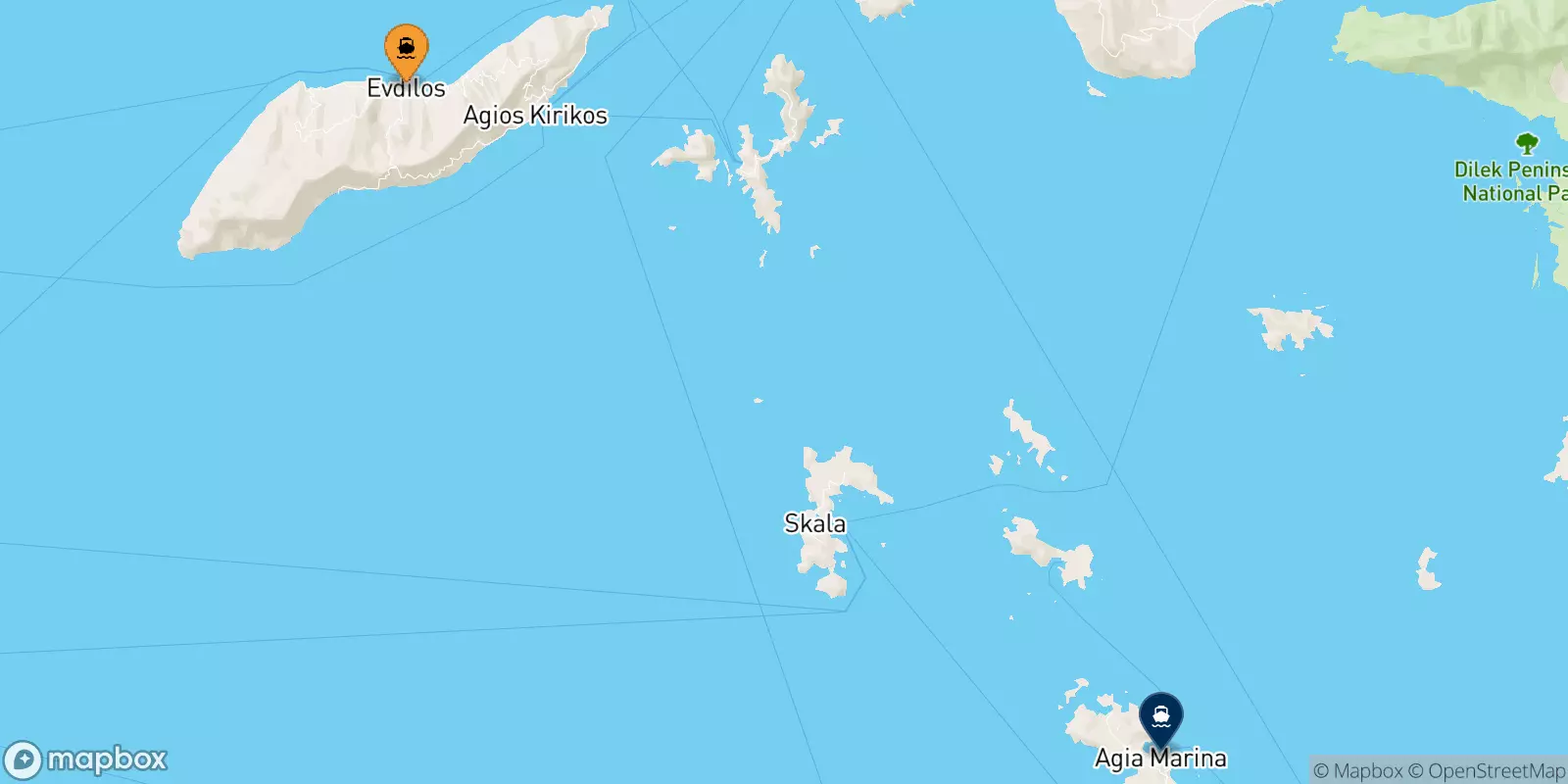 Ferries from Evdilos (Ikaria) to Leros