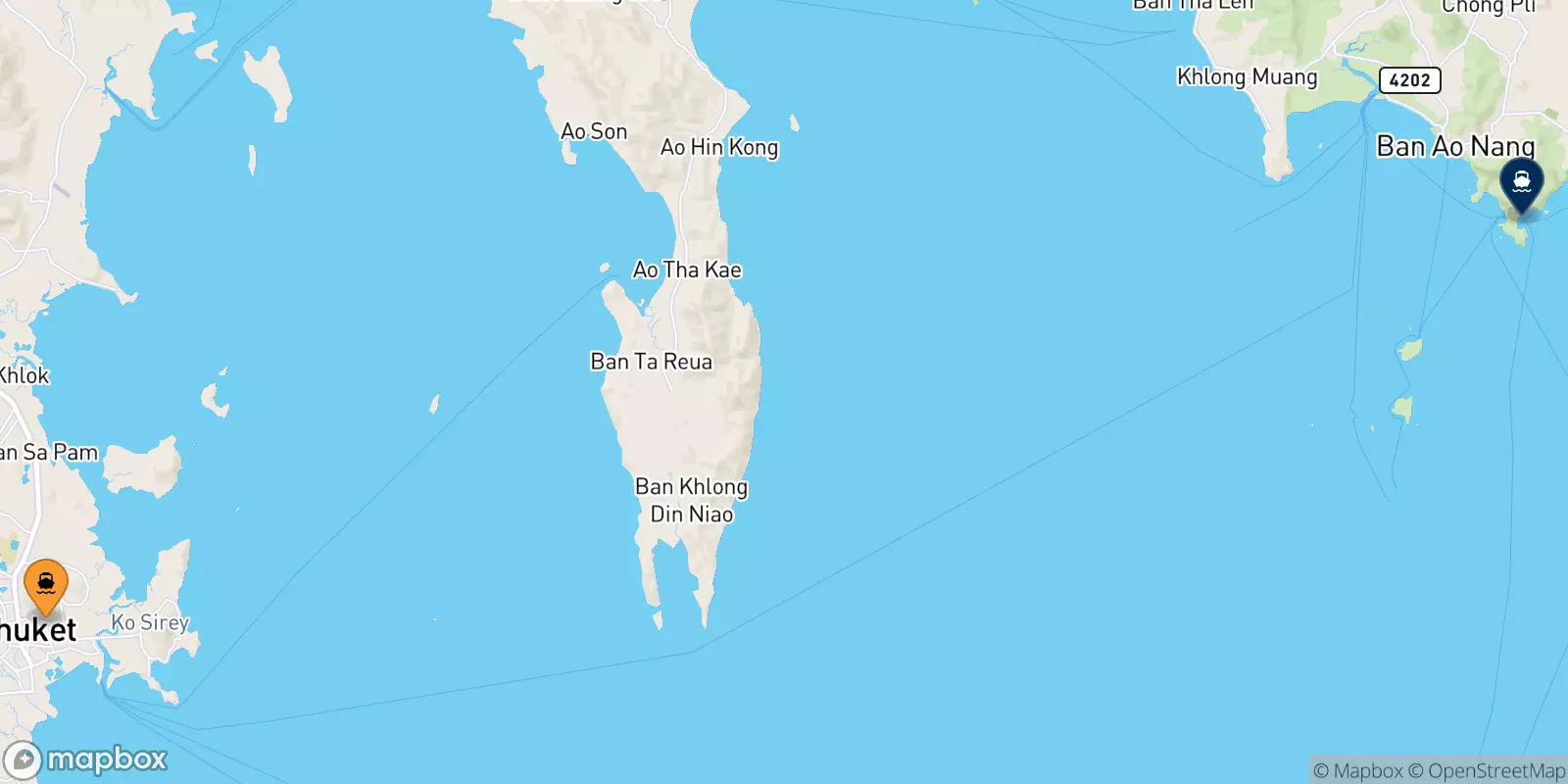 Ferries from Phuket Island to East Railay Bay Beach Floating Pier