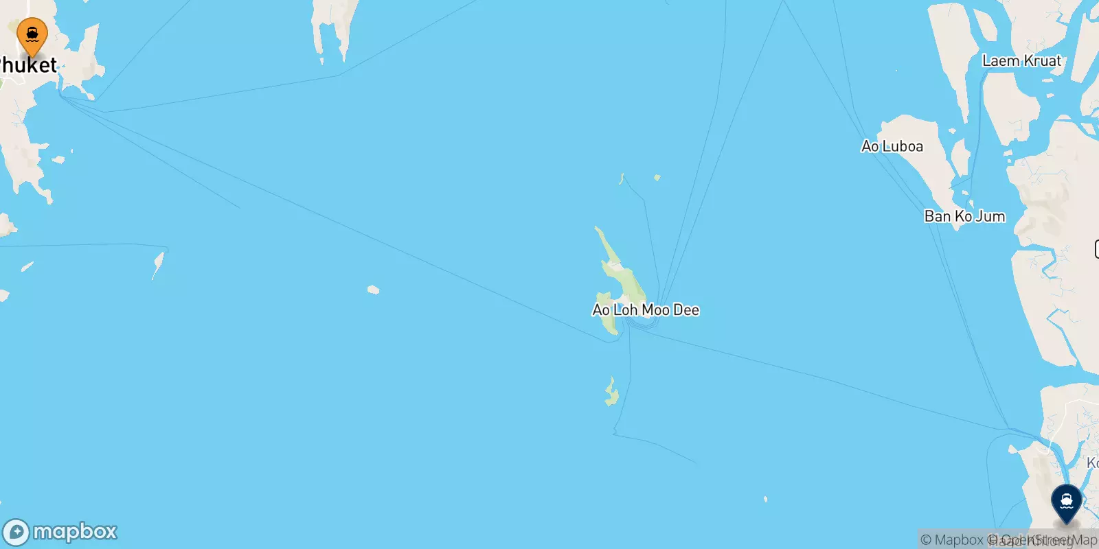 Ferries from Phuket Island to Koh Lanta Ban (Saladan Pier)