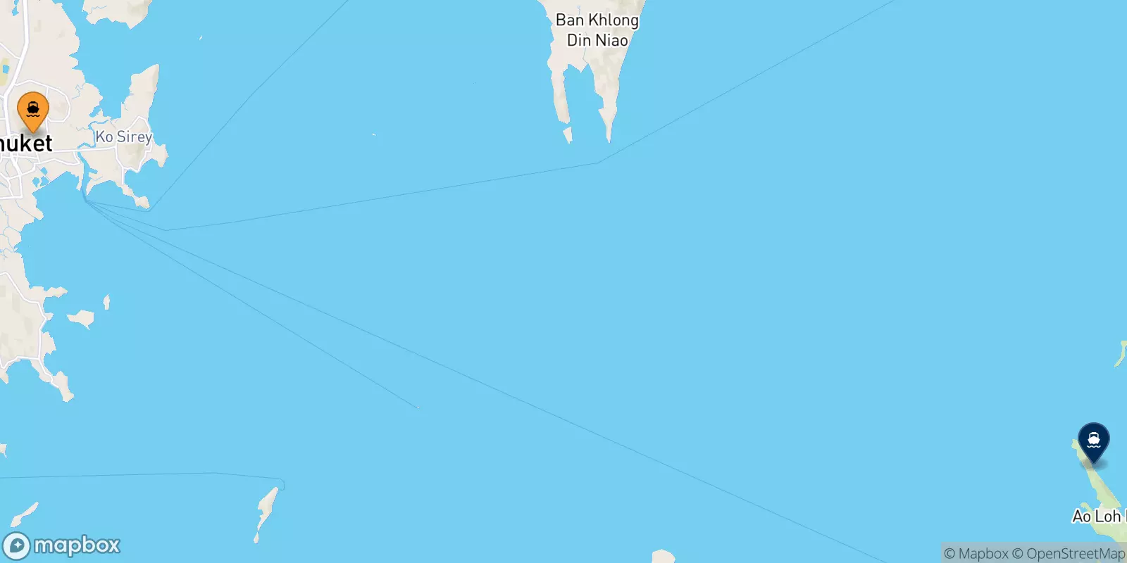 Ferries from Phuket Island to Koh Phi Phi (Laemtong Beach)