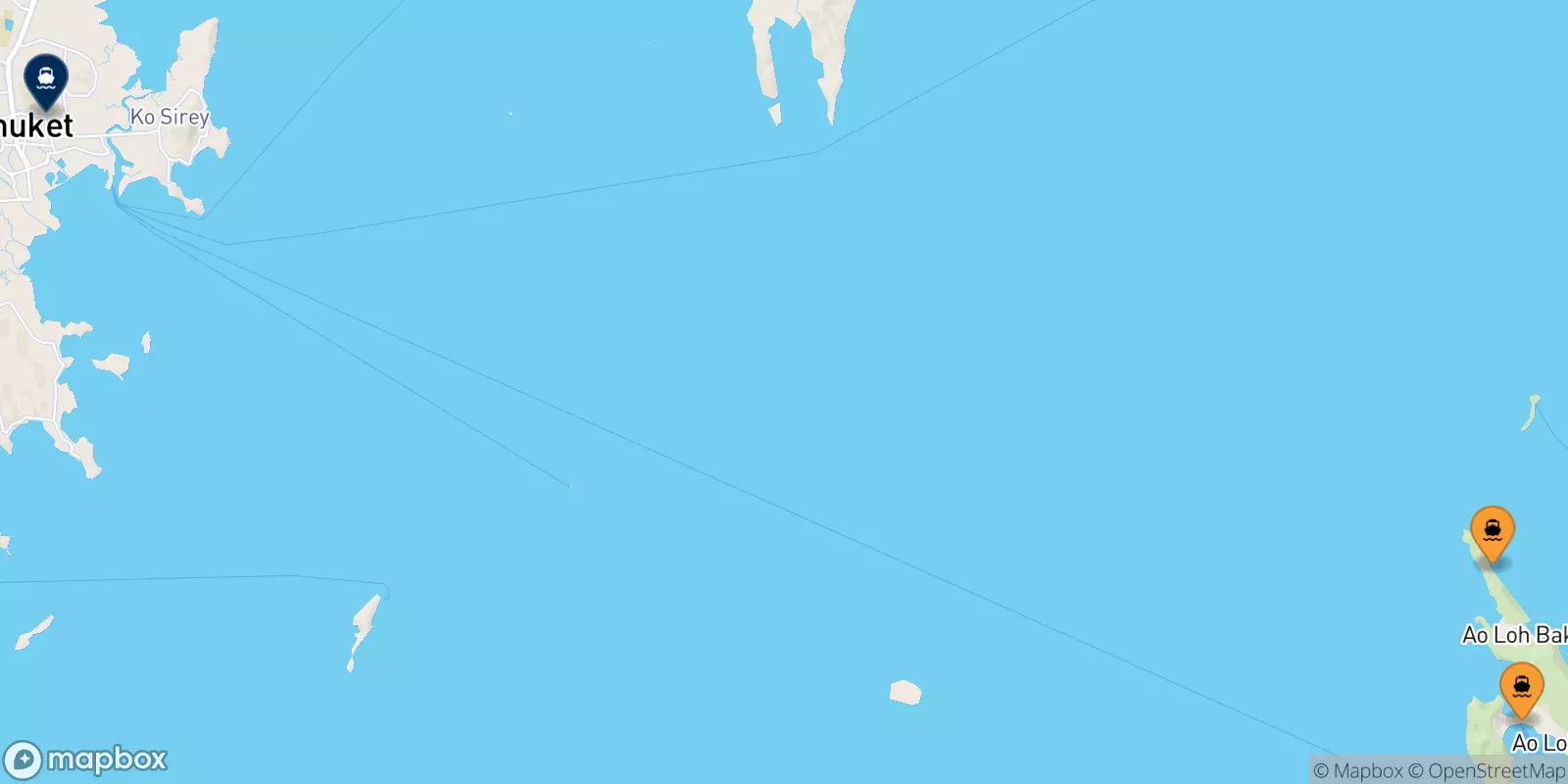 Ferries from the Phi Phi Islands to Phuket Island