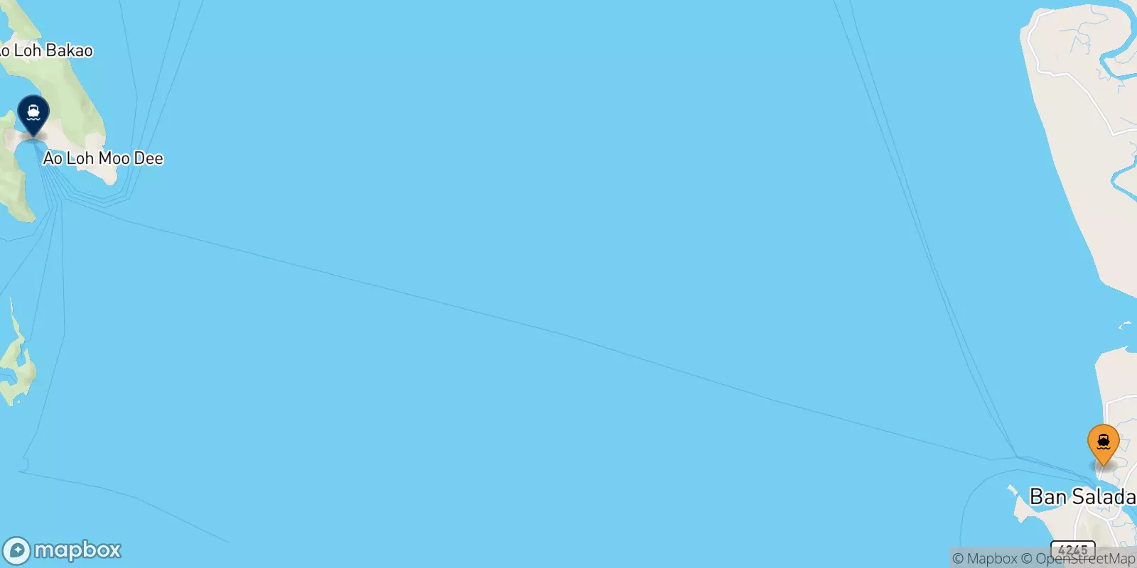 Ferries from Koh Lanta (Saladan Pier) to the Phi Phi Islands