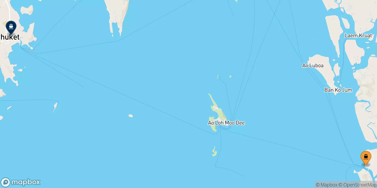 Ferries from Koh Lanta (Saladan Pier) to Phuket (Rassada Pier)