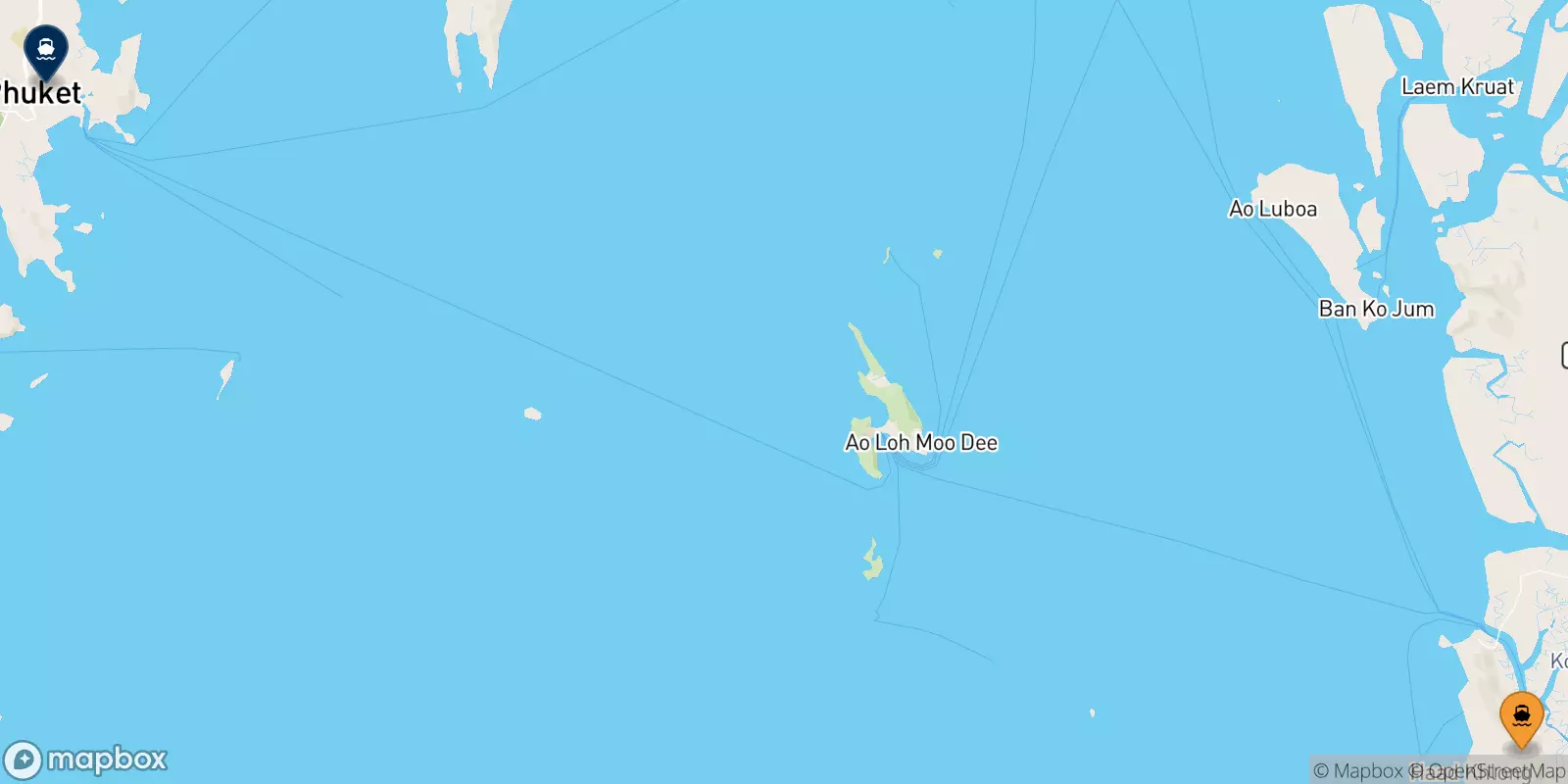 Ferries from Koh Lanta Ban (Saladan Pier) to Phuket Island