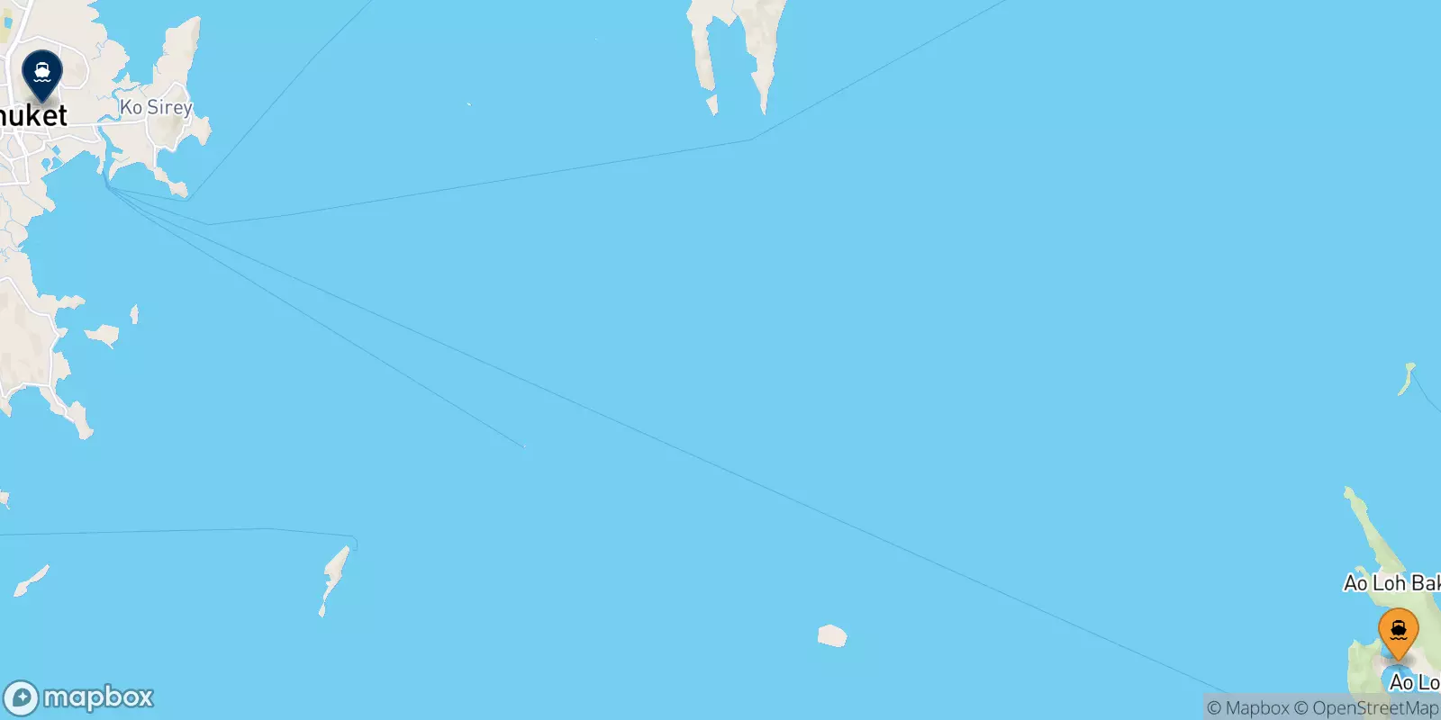 Ferries from Koh Phi Phi (Tonsai Pier) to Phuket Island