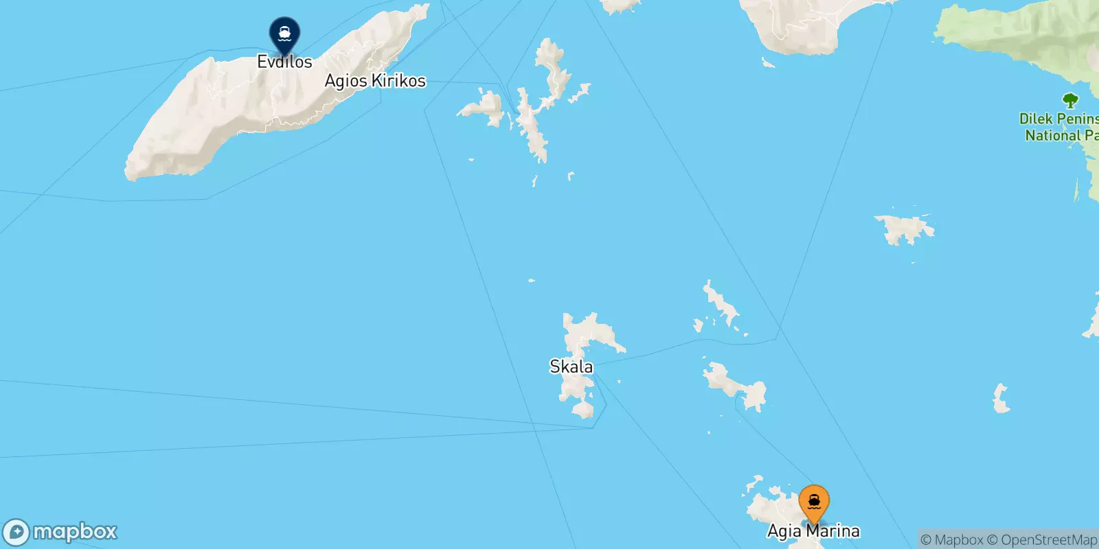 Ferries from Leros to Evdilos (Ikaria)