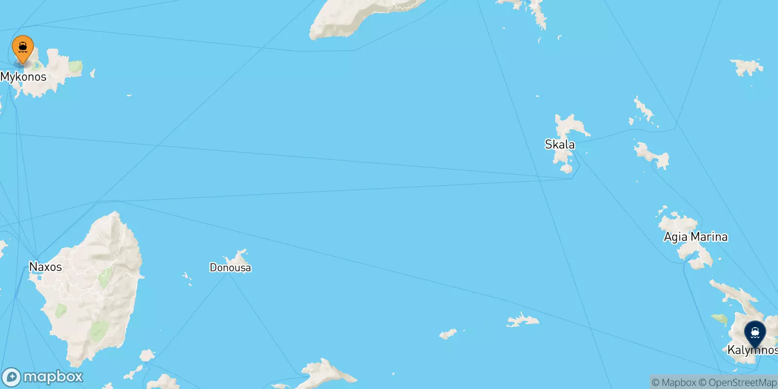 Ferries from Mykonos to Kalymnos