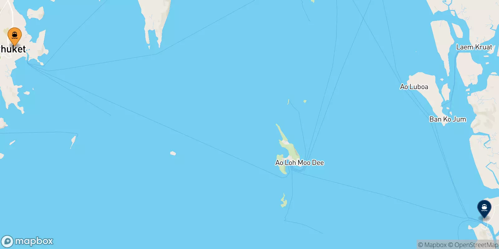 Ferries from Phuket (Rassada Pier) to Koh Lanta (Saladan Pier)