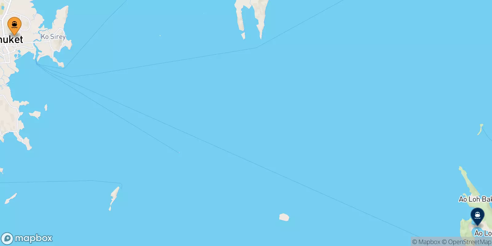 Ferries from Phuket (Rassada Pier) to Koh Phi Phi (Tonsai Pier)