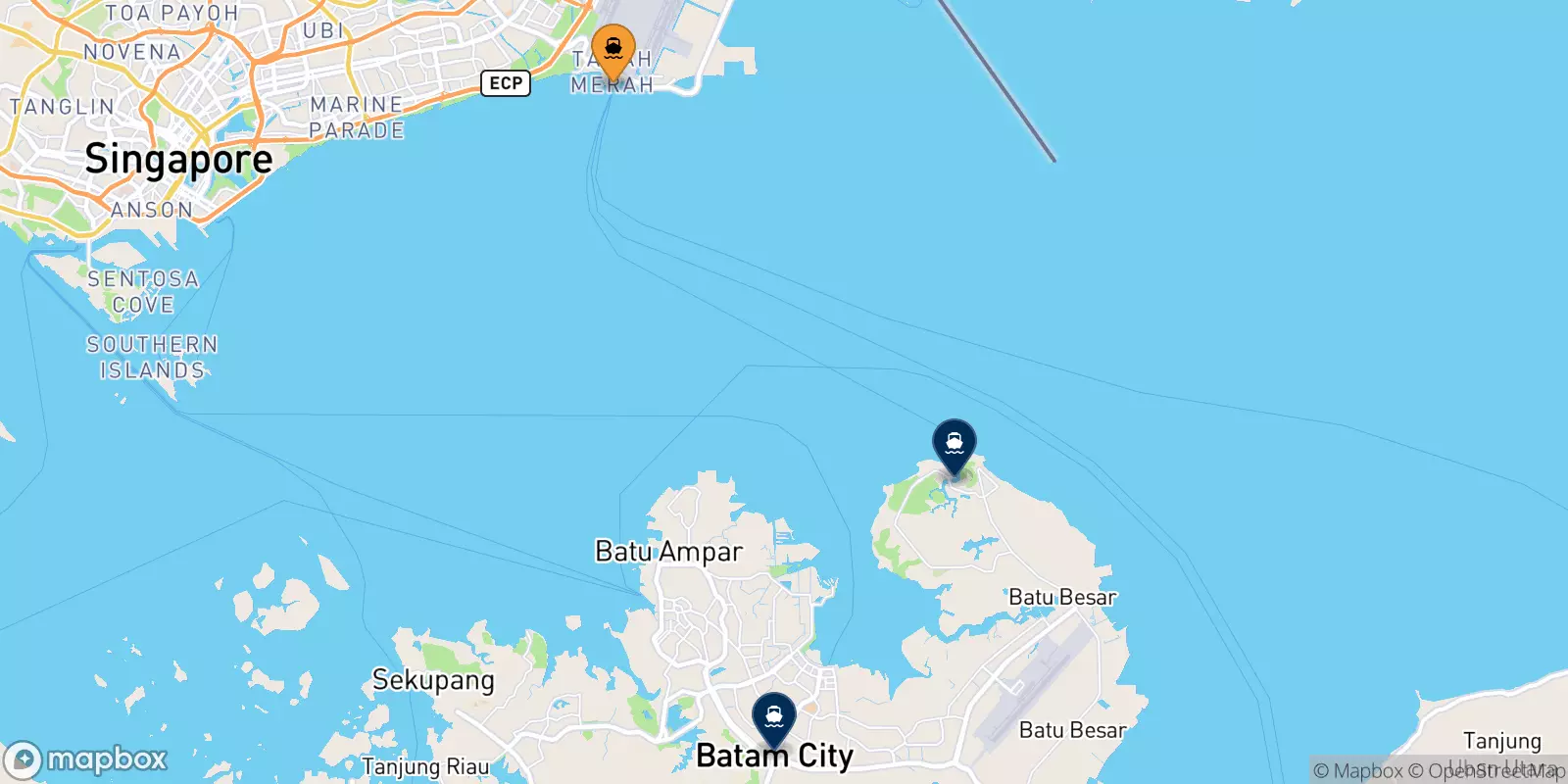 Ferries from Tanah Merah to Batam