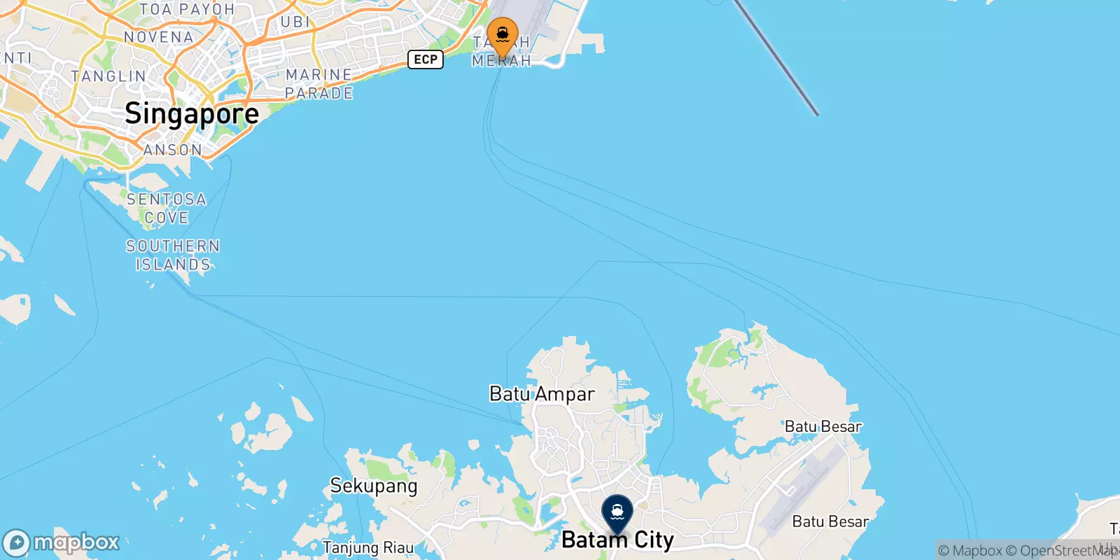 Ferries from Tanah Merah to Batam Centre
