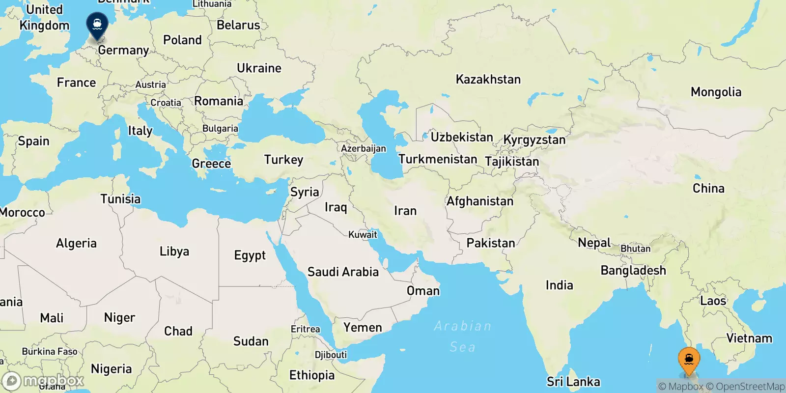 Ferries from Ao Nang (Nopparat Thara Pier) to Koh Mook