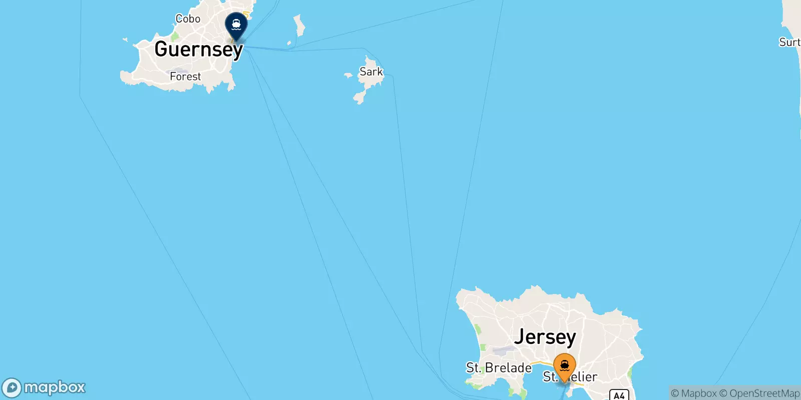 Ferries from Jersey to Guernsey