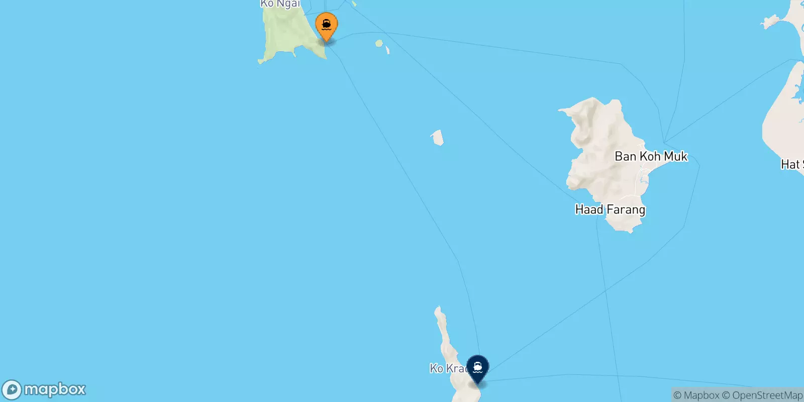 Ferries from Thailand to Koh Kradan Beach