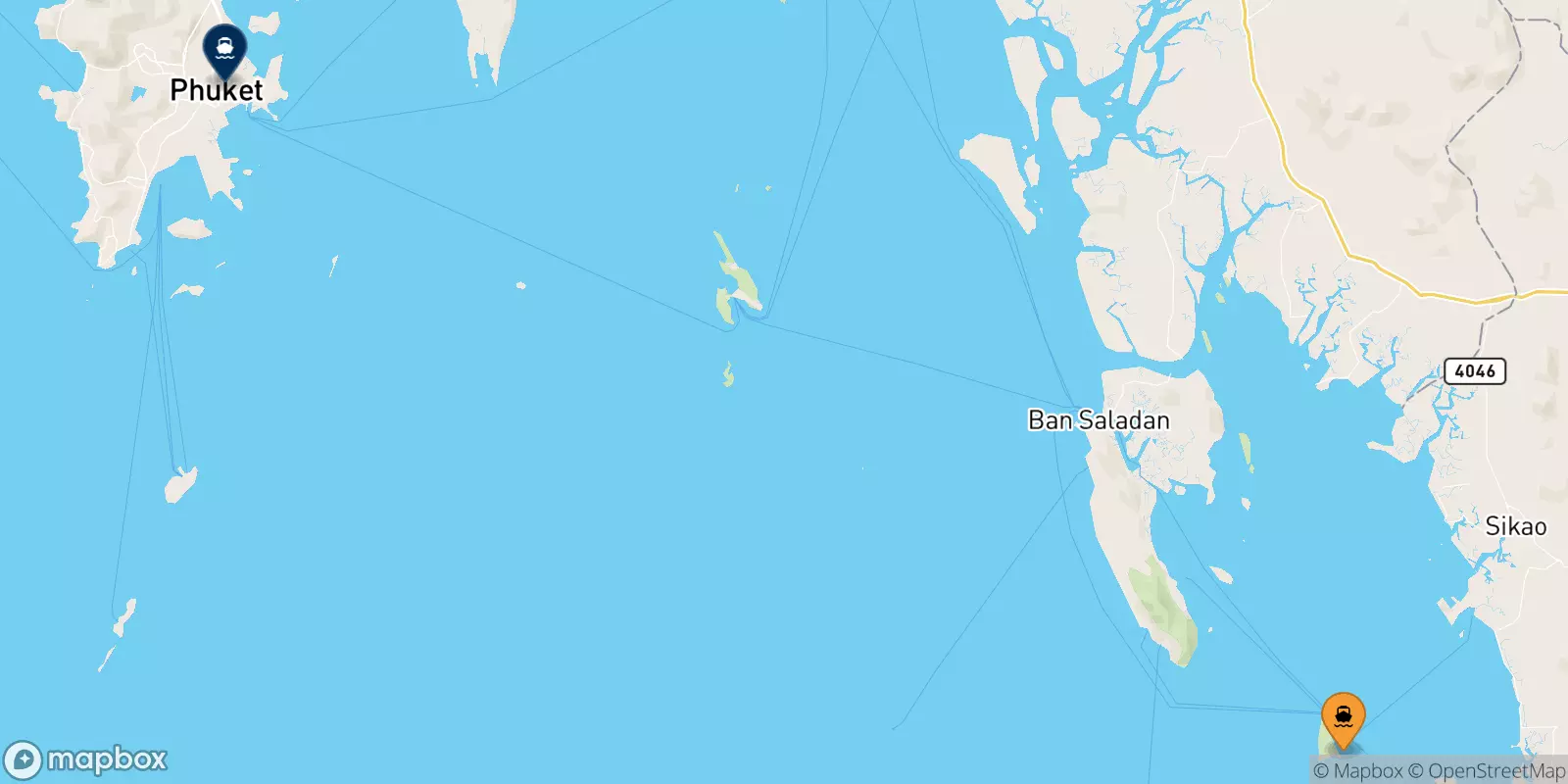 Ferries from Koh Ngai to Phuket Island