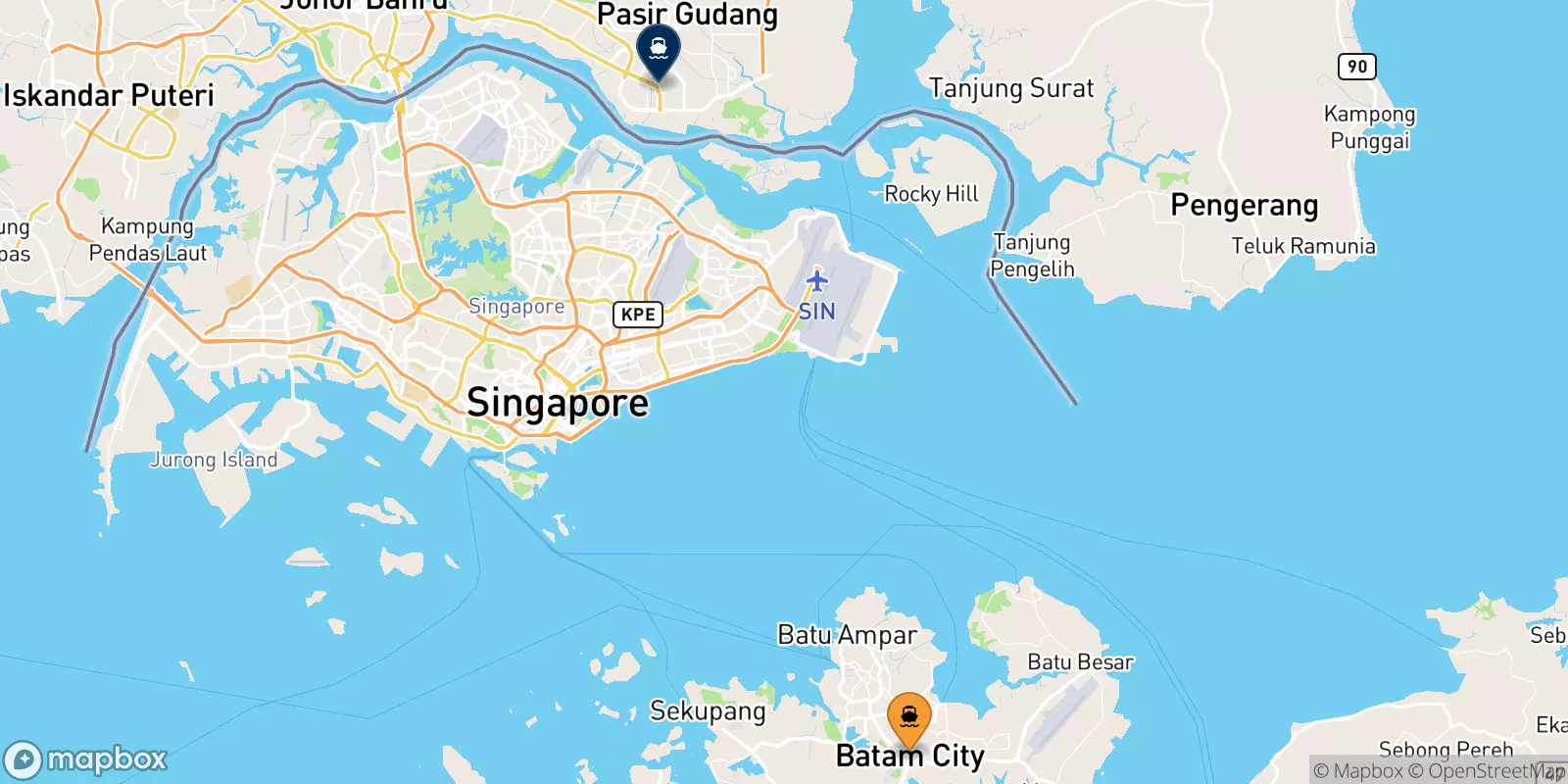 Ferries from Batam Centre to Malaysia