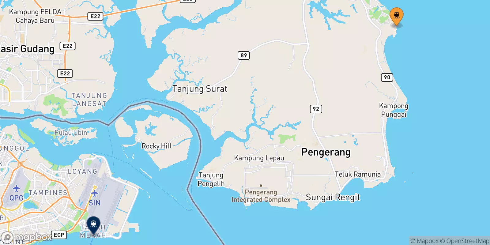 Ferries from Desaru to Tanah Merah