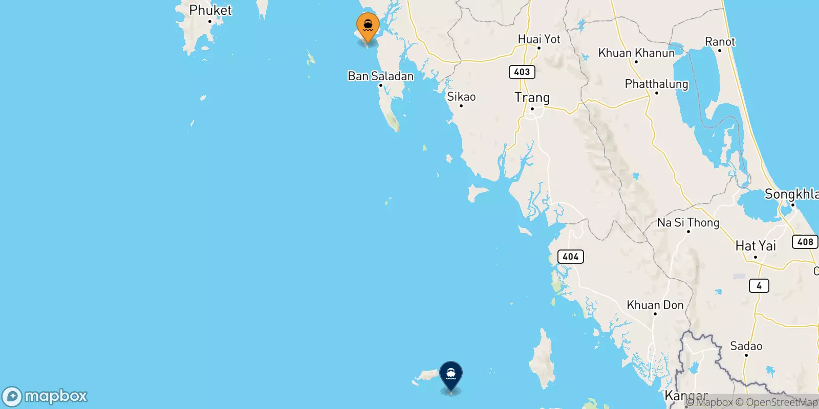 Ferries from Koh Jum to Koh Lipe (Bundhaya Pier)