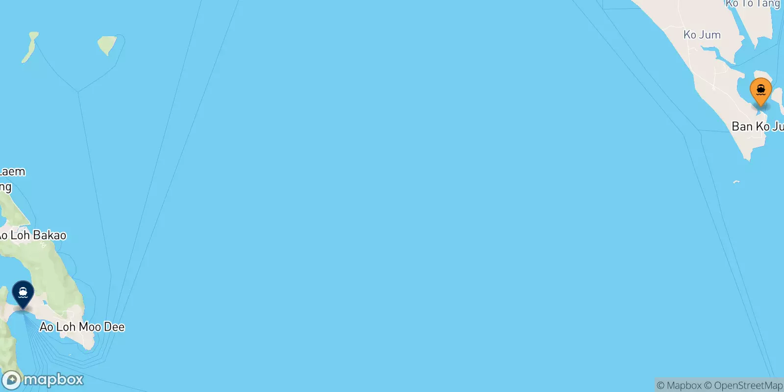 Ferries from Koh Jum to Koh Phi Phi (Tonsai Pier)