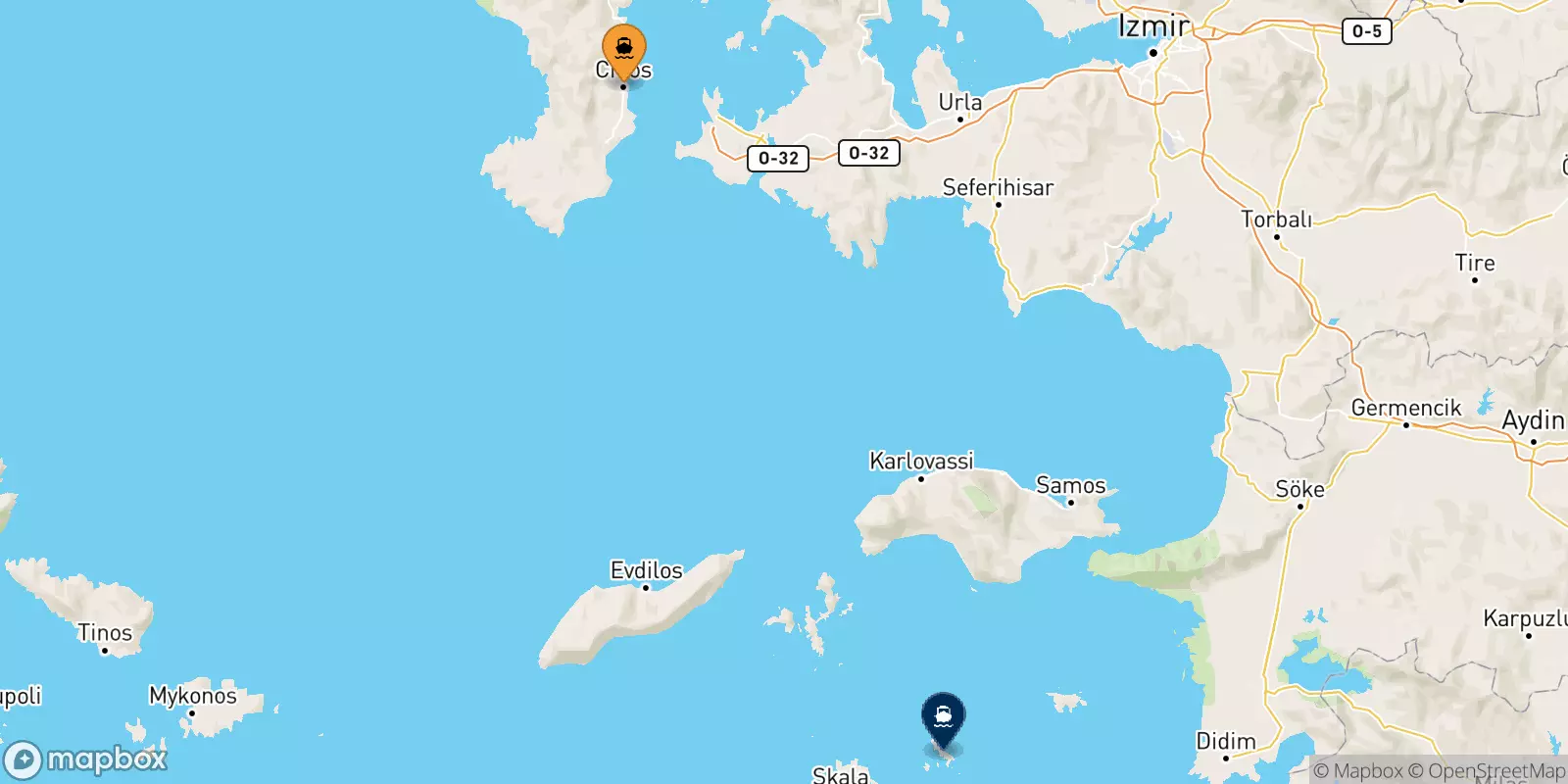 Ferries from Chios to Arkyi