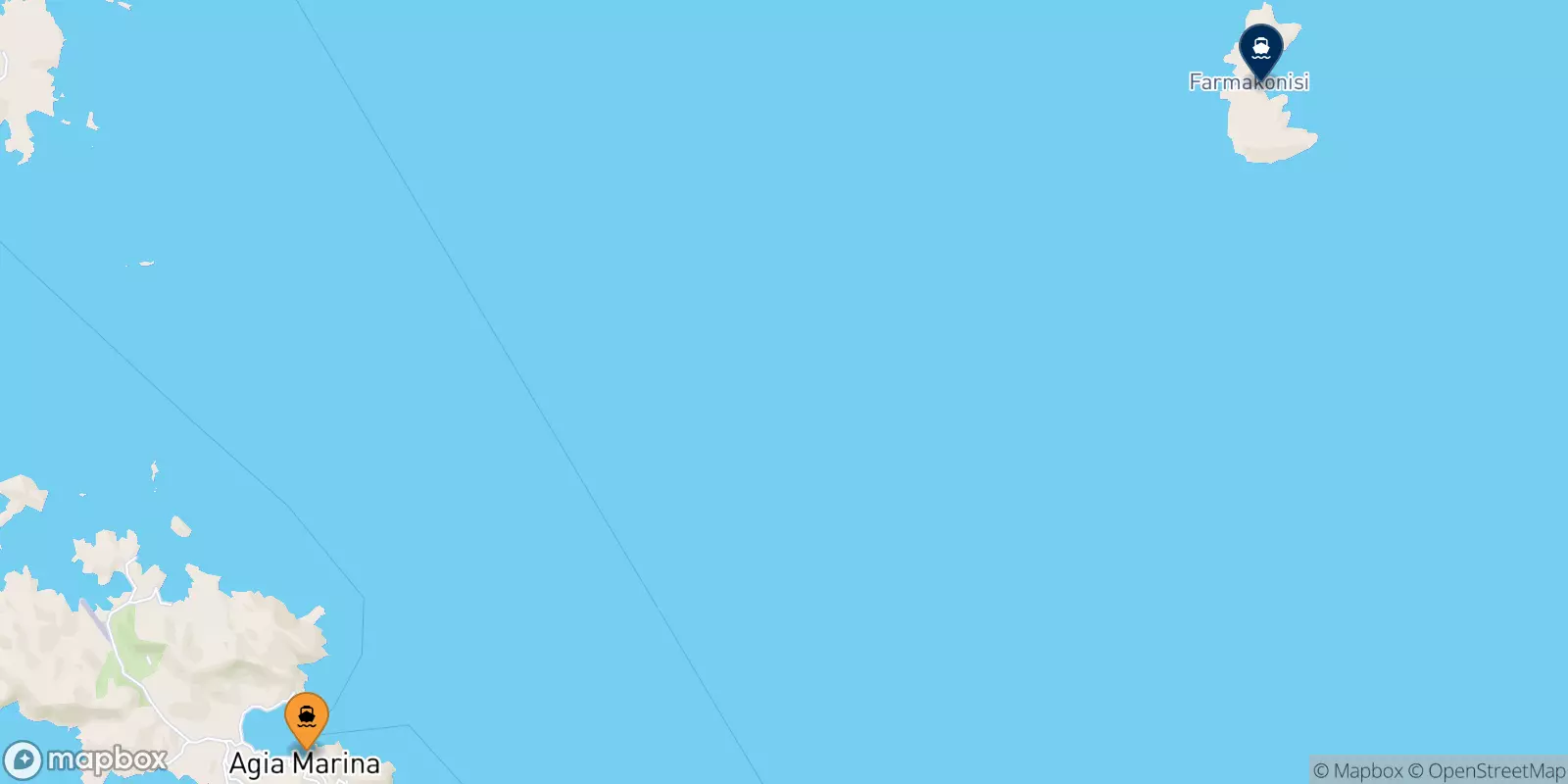 Ferries from Agia Marina (Leros) to Farmakonisi